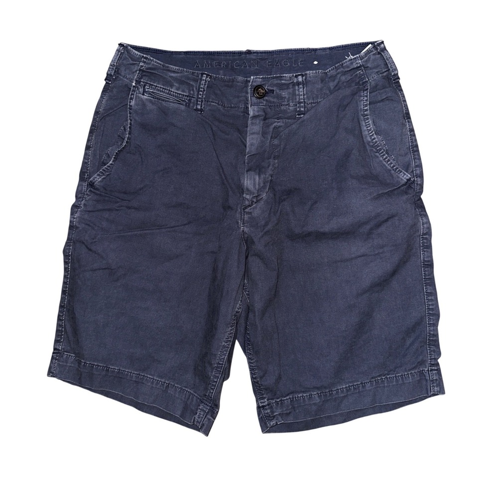 American Eagle Mens Ne(x)t Level Flex Navy Blue Chino Shorts Size 30